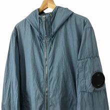 Load image into Gallery viewer, C.P Company Light Blue Arm Viewer Lens Hooded Jacket - 52 PTP 22.5&quot;
