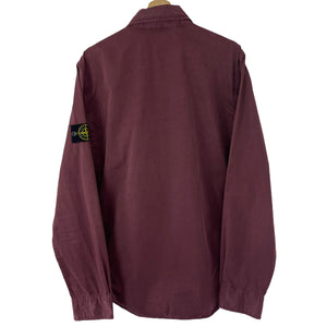 Stone Island Burgundy Pocket Overshirt - Extra Large (XL) PTP 23.25"