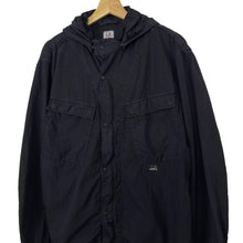 Load image into Gallery viewer, C.P Company Dk Navy Goggle Hooded Overshirt - Double Extra Large (XXL) PTP 23.5&quot;
