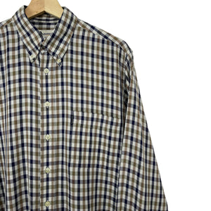 Aquascutum House Check Long Sleeved Shirt - Medium (M) PTP 24"