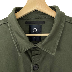 Ma.Strum Green Button Up Double Pocket Overshirt - Extra Large (XL) PTP 25.25"