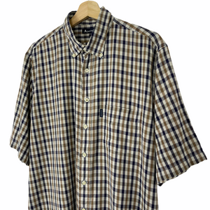 Aquascutum House Check Short Sleeved Shirt - Extra Large (XL) PTP 24.5"