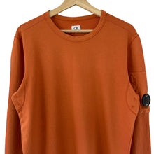 Load image into Gallery viewer, C.P Company Orange Crew Neck Lens Sweater - Medium (M) PTP 21&quot;
