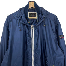 Load image into Gallery viewer, Paul and Shark Navy Blue Hooded Logo Jacket - Triple Extra Large (XXXL) PTP 27&quot;
