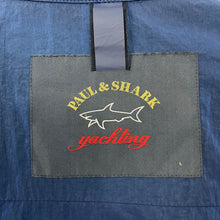 Load image into Gallery viewer, Paul and Shark Blue Nylon Shimmer Overshirt - Large (L) PTP 21&quot;
