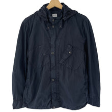 Load image into Gallery viewer, C.P Company Navy Goggle Hooded Overshirt - Medium (M) PTP 21.5&quot;
