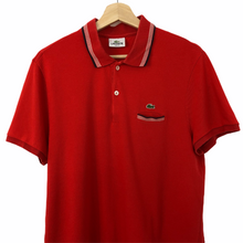 Load image into Gallery viewer, Lacoste Red Short Sleeved Polo - Medium (M) PTP 20.5&quot;
