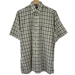 Aquascutum House Check Short Sleeved Shirt - Small (S) PTP 21.75"