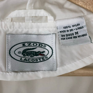 Vintage White Lacoste Izod Half Zip Cagoule - Medium (M) PTP 23"