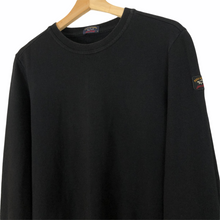 Load image into Gallery viewer, Paul and Shark Black Crew Neck Sweater - Medium (M) PTP 20.5&quot;
