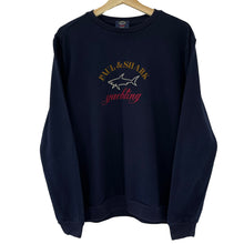 Load image into Gallery viewer, Paul and Shark Navy Embroidered Logo Crew Neck Sweater - Extra Large (XL) PTP 23.25&quot;
