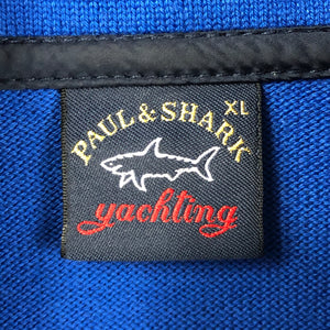 Paul and Shark Blue Half Zip Pullover Sweater - Extra Large (XL) PTP 22"
