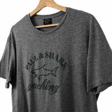 Load image into Gallery viewer, Paul and Shark Grey Short Sleeved Logo T-Shirt - Double Extra Large (XXL) PTP 23.25&quot;
