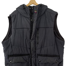 Load image into Gallery viewer, Paul and Shark Navy Hooded Logo Gilet Body Warmer - Six Extra Large (6XL) PTP 30&quot;
