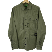 Load image into Gallery viewer, Ma.Strum Green Button Up Multi Pocket Overshirt - Small (S) PTP 21.75&quot;
