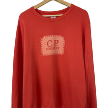 Load image into Gallery viewer, C.P Company Coral Crew Neck Logo Sweater - Extra Large (XL) PTP 23.5&quot;
