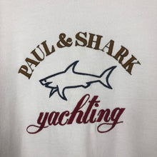 Load image into Gallery viewer, Paul and Shark White Embroidered Logo Crew Neck Sweater - Extra Large (XL) PTP 23&quot;
