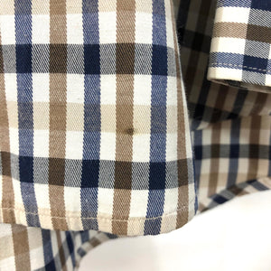 Aquascutum House Check Long Sleeved Shirt - Extra Large (XL) PTP 25"