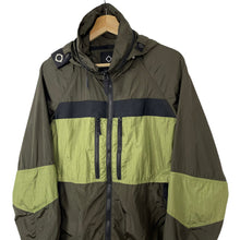 Load image into Gallery viewer, Ma.Strum Khaki Multi Pocket Hooded Crystal Nylon Jacket - Small (S) PTP 21.25&quot;
