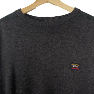 Paul and Shark Bretagne Grey Crew Neck Sweater - Large (L) PTP 25.25"