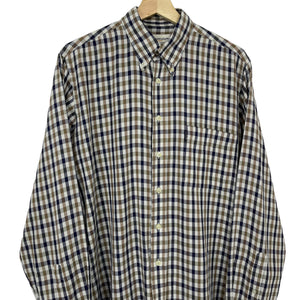 Aquascutum House Check Long Sleeved Shirt - Medium (M) PTP 24"