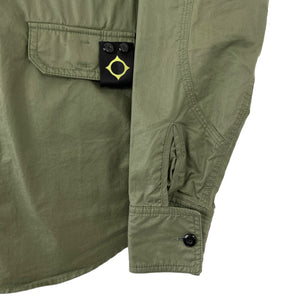 Ma.Strum Green Button Up Multi Pocket Overshirt - Small (S) PTP 21.75"