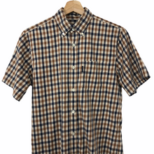 Load image into Gallery viewer, Aquascutum House Check Short Sleeved Shirt - Small (S) PTP 19&quot;
