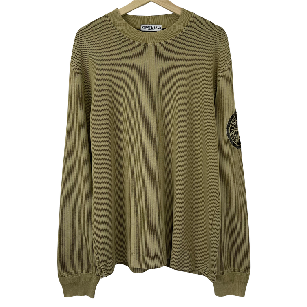 Stone Island Crew Neck Embroidered Logo Sweater - Large (L) PTP 22