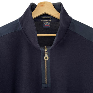 Paul and Shark Navy Bretagne Half Zip Jumper - Six Extra Large (6XL) PTP 30"