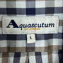 Load image into Gallery viewer, Aquascutum House Check Long Sleeved Shirt - Large (L) PTP 24.5&quot;
