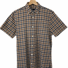 Load image into Gallery viewer, Aquascutum House Check Short Sleeved Shirt - Medium (M) PTP 20.75&quot;
