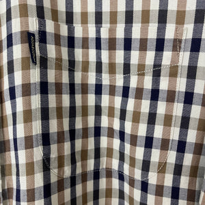 Aquascutum House Check Long Sleeved Shirt - Small (S) PTP 22.5"