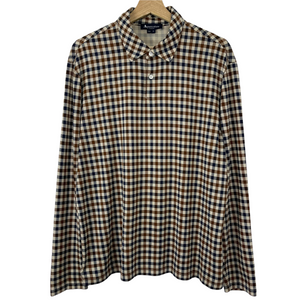 Aquascutum House Check Long Sleeved Polo - Extra Large (XL) PTP 24.25"