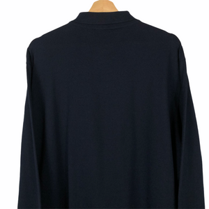 Paul and Shark Dk Navy Long Sleeved Polo - Double Extra Large (XXL) PTP 24.25"