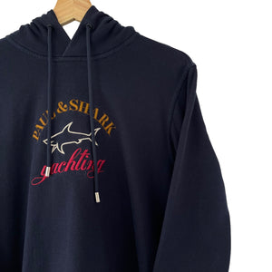 Paul and Shark Navy Embroidered Logo Hoody - Medium (M) PTP 20.75"