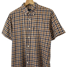 Load image into Gallery viewer, Aquascutum House Check Short Sleeved Shirt - Large (L) PTP 21.5&quot;
