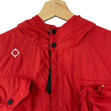 Load image into Gallery viewer, Ma.Strum Red Multi Pocket Hooded Sniper Jacket - Medium (M) PTP 22.75&quot;
