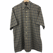 Load image into Gallery viewer, Aquascutum House Check Short Sleeved Shirt - Large (L) PTP 24.5&quot;
