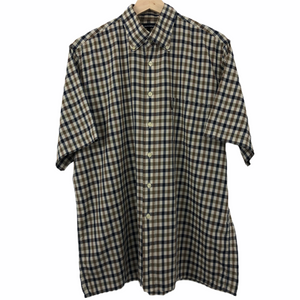 Aquascutum House Check Short Sleeved Shirt - Large (L) PTP 24.5"