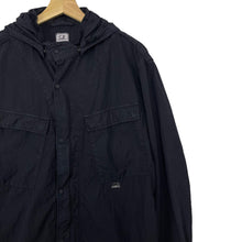 Load image into Gallery viewer, C.P Company Dk Navy Goggle Hooded Overshirt - Double Extra Large (XXL) PTP 23.5&quot;
