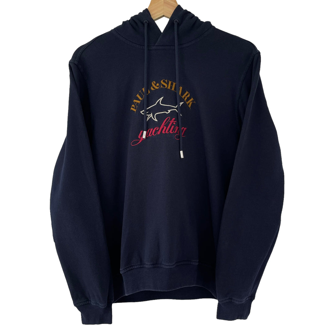 Paul and Shark Navy Embroidered Logo Hoody - Medium (M) PTP 20.75