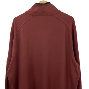 C.P Company Burgundy Half Zip Lens Pullover - Triple Extra Large (XXXL) PTP 26.5"