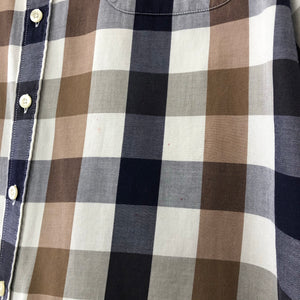 Aquascutum Block Check Long Sleeved Shirt - Extra Large (XL) PTP 27"