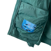 Load image into Gallery viewer, Paul and Shark Water Green Econyl Nylon Metal Overshirt - Triple Extra Large (XXXL) PTP 27&quot;
