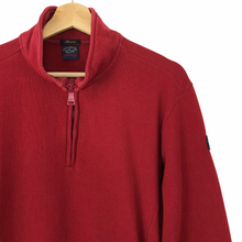 Load image into Gallery viewer, Paul and Shark Red Half Zip Pullover Sweater - Large (L) PTP 22&quot;
