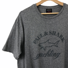 Load image into Gallery viewer, Paul and Shark Grey Short Sleeved Logo T-Shirt - Double Extra Large (XXL) PTP 23.25&quot;
