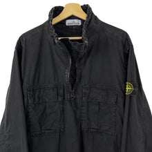 Load image into Gallery viewer, Stone Island Black Half Zip Pullover Smock - Large (L) PTP 25.5&quot;
