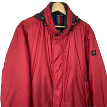 Load image into Gallery viewer, Paul and Shark Red Hooded Shimmer Jacket - Large (L) PTP 24.75&quot;
