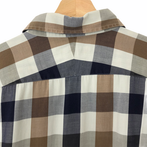 Aquascutum Block Check Long Sleeved Shirt - Extra Large (XL) PTP 27"