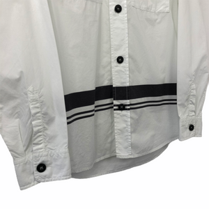 Stone Island Marina White Button Up Overshirt - Medium (M) PTP 21"